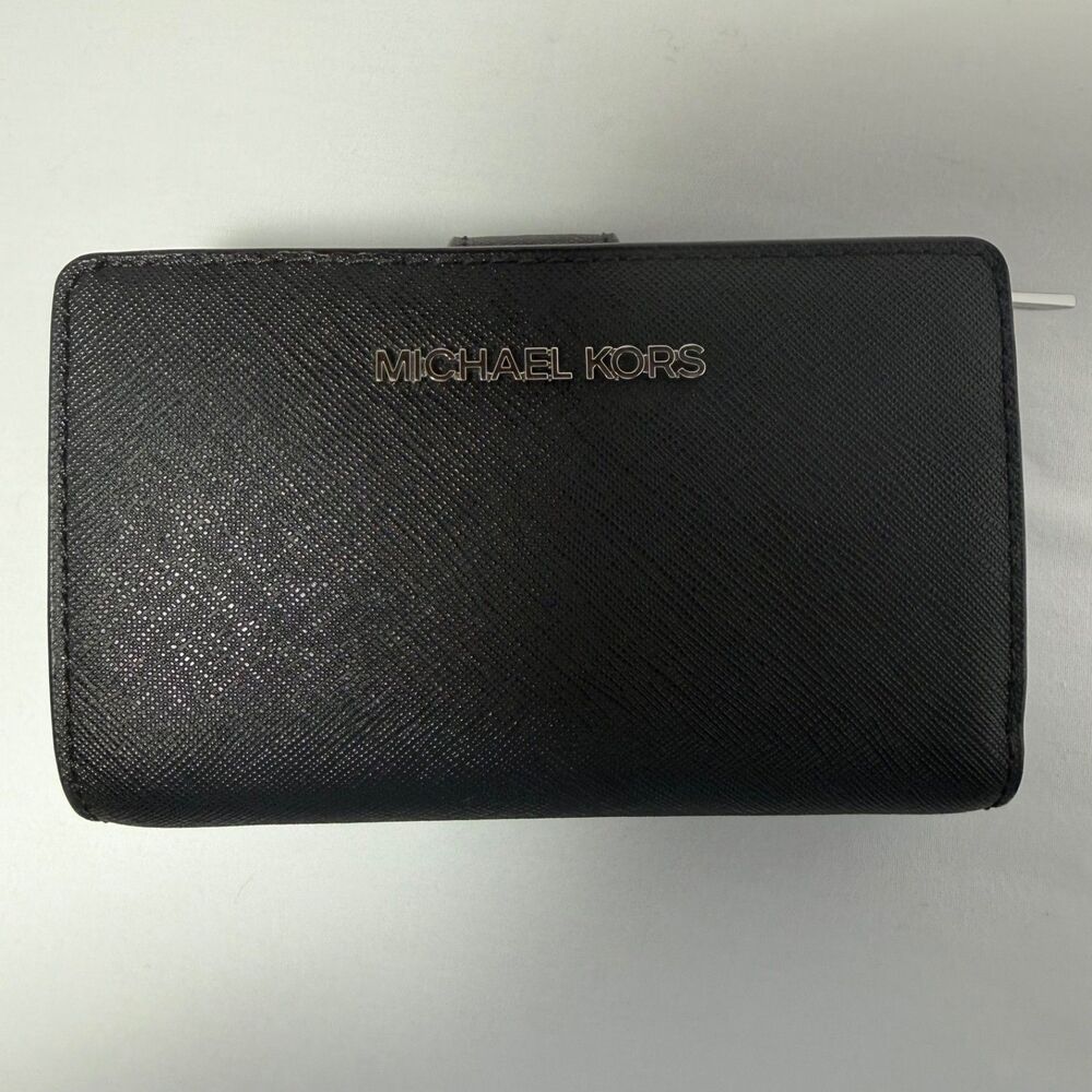 MICHAEL KORS Medium Saffiano Leather Wallet BLACK